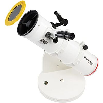 BRESSER Télescope Messier 5" Dobson avec optique parabolique, rail prismatique universel pour d'autres montures et grossissement élevé, déjà pré-monté et prêt à l'emploi BRESSER Télescope Messier 5" Dobson avec optique parabolique, rail prismatique universel pour d'autres montures et grossissement élevé, déjà pré-monté et prêt à l'emploi