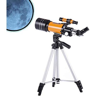 YangRy Télescope portable, ouverture de 70 mm, télescope astronomique de 300 mm avec trépied réglable, bon partenaire pour voir la lune et la planète YangRy Télescope portable, ouverture de 70 mm, télescope astronomique de 300 mm avec trépied réglable, bon partenaire pour voir la lune et la planète