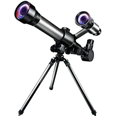YangRy Télescope de voyage, réfracteur 50 mm avec télémètre et trépied, télescope astronomique portable, télescope débutant noir YangRy Télescope de voyage, réfracteur 50 mm avec télémètre et trépied, télescope astronomique portable, télescope débutant noir