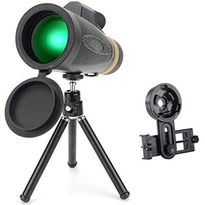 DLAZUM Jumelles haute puissance, télescope monoculaire 12-16 x 50, télescope monoculaire portable à zoom élevé avec lentille prisme monoculaire avec adaptateur smartphone et trépied pour l'observation des DLAZUM Jumelles haute puissance, télescope monoculaire 12-16 x 50, télescope monoculaire portable à zoom élevé avec lentille prisme monoculaire avec adaptateur smartphone et trépied pour l'observation des
