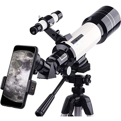 YangRy Télescopes pour adultes, ouverture de 70 mm, support AZ de 400 mm, télescope pour enfants débutants, télescope réfracteur d'astronomie portable avec trépied, adaptateur de téléphone, sac à dos YangRy Télescopes pour adultes, ouverture de 70 mm, support AZ de 400 mm, télescope pour enfants débutants, télescope réfracteur d'astronomie portable avec trépied, adaptateur de téléphone, sac à dos