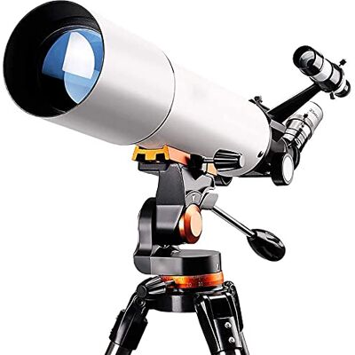 YangRy Télescope astronomique, télescope d'observation des étoiles professionnel pour adultes débutants, télescope réfracteur d'astronomie de 80 mm, avec trépied réglable, oculaire 10 mm/25 mm YangRy Télescope astronomique, télescope d'observation des étoiles professionnel pour adultes débutants, télescope réfracteur d'astronomie de 80 mm, avec trépied réglable, oculaire 10 mm/25 mm