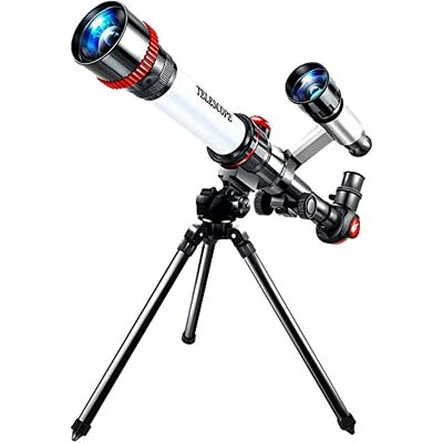 QRTERTYG Télescope astronomique zoom HD extérieur camping randonnée télescope monoculaire réfractant les étoiles pour enfants avec trépied portable QRTERTYG Télescope astronomique zoom HD extérieur camping randonnée télescope monoculaire réfractant les étoiles pour enfants avec trépied portable