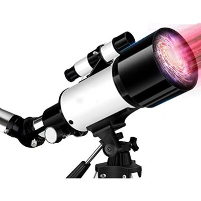DLAZUM Télescope pour astronomie débutants, enfants, adultes, ouverture de 70 mm, télescope portable réfractant astronomique de 400 mm, télescope avec sac de transport/blanc/G (blanc C) (blanc D) DLAZUM Télescope pour astronomie débutants, enfants, adultes, ouverture de 70 mm, télescope portable réfractant astronomique de 400 mm, télescope avec sac de transport/blanc/G (blanc C) (blanc D)