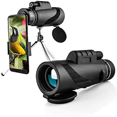 LeGDOr Télescope monoculaire HD 40 x 60, portable et étanche pour l'extérieur, BAK4, télescope monoculaire unique pour l'observation des oiseaux, le camping, les voyages LeGDOr Télescope monoculaire HD 40 x 60, portable et étanche pour l'extérieur, BAK4, télescope monoculaire unique pour l'observation des oiseaux, le camping, les voyages