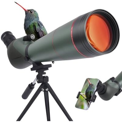 BOSSDUN Longue-Vues, Hunting Spotter Scope for Shooting Targets, Telescopes-Waterproof Scope with BAK4 Prism Tripod Phone Adapter Carry Bag, for Target Shooting Bird Watching Hunting Wildlife. (100g) BOSSDUN Longue-Vues, Hunting Spotter Scope for Shooting Targets, Telescopes-Waterproof Scope with BAK4 Prism Tripod Phone Adapter Carry Bag, for Target Shooting Bird Watching Hunting Wildlife. (100g)