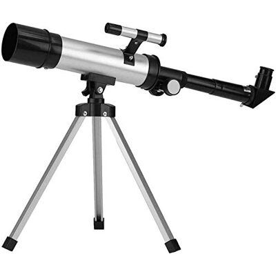 QRTERTYG Jumelles, télescope astronomique 360 x 50 mm, tube réfracteur monoculaire avec trépied, télescope astronomique, Sier, 39,5 x 21,5 x 8,5 cm pour intérieur/extérieur QRTERTYG Jumelles, télescope astronomique 360 x 50 mm, tube réfracteur monoculaire avec trépied, télescope astronomique, Sier, 39,5 x 21,5 x 8,5 cm pour intérieur/extérieur
