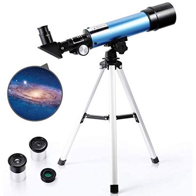 Timisea Télescope astronomique, télescope pour adultes, télescope professionnel pour enfants et débutants, trépied portable astronomie adulte Timisea Télescope astronomique, télescope pour adultes, télescope professionnel pour enfants et débutants, trépied portable astronomie adulte
