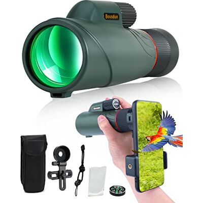 BOSSDUN Télescope Monoculaire Zoom 10-20x50, Télescope Monoculaire Haute Puissance à Claire avec Bak4 Prism pour Adultes Télescope Puissant HD Etanche pour la Faune à l'observation des Oiseaux (Green) BOSSDUN Télescope Monoculaire Zoom 10-20x50, Télescope Monoculaire Haute Puissance à Claire avec Bak4 Prism pour Adultes Télescope Puissant HD Etanche pour la Faune à l'observation des Oiseaux (Green)