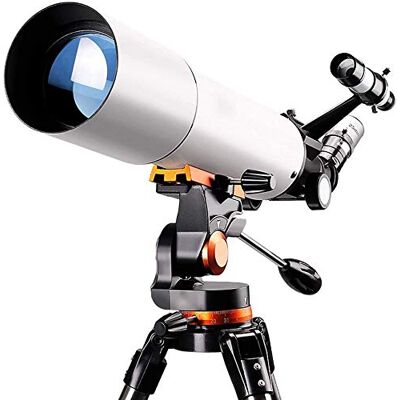 DLAZUM Télescope astronomique, télescope d'observation des étoiles professionnel pour adultes débutants, télescope réfracteur d'astronomie de 80 mm, avec trépied réglable, oculaire 10 mm/25 mm DLAZUM Télescope astronomique, télescope d'observation des étoiles professionnel pour adultes débutants, télescope réfracteur d'astronomie de 80 mm, avec trépied réglable, oculaire 10 mm/25 mm