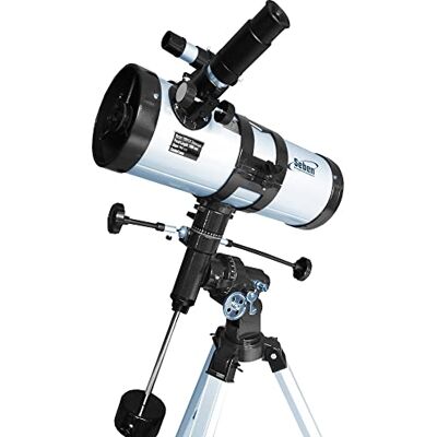 Seben 114/1000 EQ-3 Star Sheriff télescope réflecteur pour l'astronomie, y compris monture parallactique et accessoires Big Pack Seben 114/1000 EQ-3 Star Sheriff télescope réflecteur pour l'astronomie, y compris monture parallactique et accessoires Big Pack