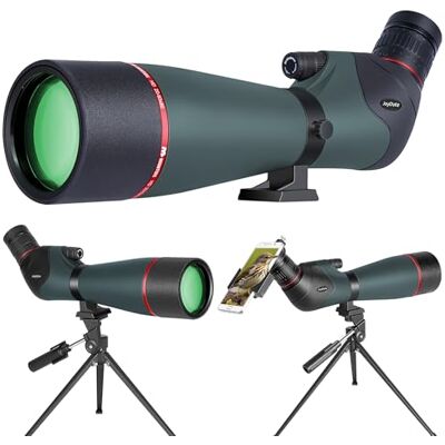 JoyDate 20-60x80 HD Longue-Vue pour Le tir sur Cible, Longue-Vue pour l'observation de la Faune Chasse Observation des Oiseaux BAK4 Longue-Vue étanche avec trépied, Smartphone mis à Jour(M80-2) JoyDate 20-60x80 HD Longue-Vue pour Le tir sur Cible, Longue-Vue pour l'observation de la Faune Chasse Observation des Oiseaux BAK4 Longue-Vue étanche avec trépied, Smartphone mis à Jour(M80-2)