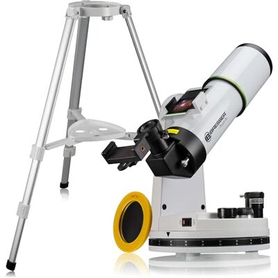 BRESSER PushTo Télescope Intelligent pour Android et Windows, Objectif 80 mm, focale 400 mm, Bluetooth, avec trépied et Adaptateur Smartphone BRESSER PushTo Télescope Intelligent pour Android et Windows, Objectif 80 mm, focale 400 mm, Bluetooth, avec trépied et Adaptateur Smartphone