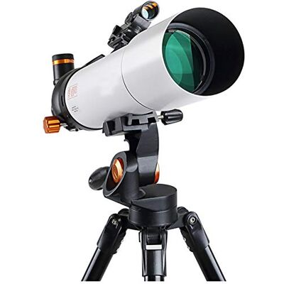WOWCSXWC Télescope pour enfants, débutants et adultes, télescope réfracteur d'astronomie de 80 mm avec trépied réglable, parfait cadeau pour les enfants (couleur : paquet 2) WOWCSXWC Télescope pour enfants, débutants et adultes, télescope réfracteur d'astronomie de 80 mm avec trépied réglable, parfait cadeau pour les enfants (couleur : paquet 2)