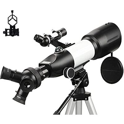 DLAZUM Télescope pour enfants adultes débutants ouverture 80 mm lentille 400 mmmprism 3 en 1 oculaire réfracteur pour astronomie avec DLAZUM Télescope pour enfants adultes débutants ouverture 80 mm lentille 400 mmmprism 3 en 1 oculaire réfracteur pour astronomie avec