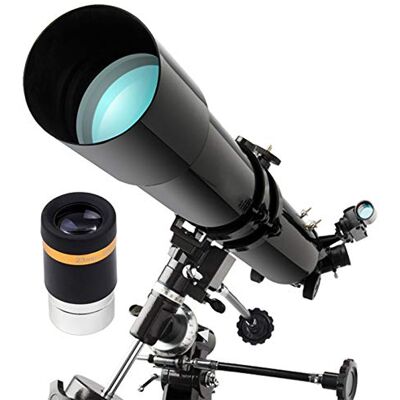 WOWCSXWC Télescope réfracteur 80 mm pour astronomie, télescope pour enfants, débutants et adultes avec trépied réglable et lunette de visée, parfait pour les enfants, les adolescents WOWCSXWC Télescope réfracteur 80 mm pour astronomie, télescope pour enfants, débutants et adultes avec trépied réglable et lunette de visée, parfait pour les enfants, les adolescents