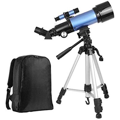 IZFRQMGL Télescope astronomique, télescope monoculaire de voyage, ouverture de 70 mm, télescope réfracteur astronomique de 400 mm pour enfants, adultes, débutants avec trépied et transport B IZFRQMGL Télescope astronomique, télescope monoculaire de voyage, ouverture de 70 mm, télescope réfracteur astronomique de 400 mm pour enfants, adultes, débutants avec trépied et transport B