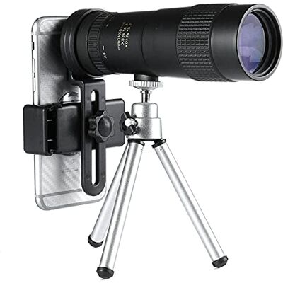AWSX Télescope Monoculaire 8-40X40 Compact Zoom Rétractable Étanche Bak4 Professionnel HD Ed Verre avec Trépied Clip De Téléphone avec Trépied AWSX Télescope Monoculaire 8-40X40 Compact Zoom Rétractable Étanche Bak4 Professionnel HD Ed Verre avec Trépied Clip De Téléphone avec Trépied
