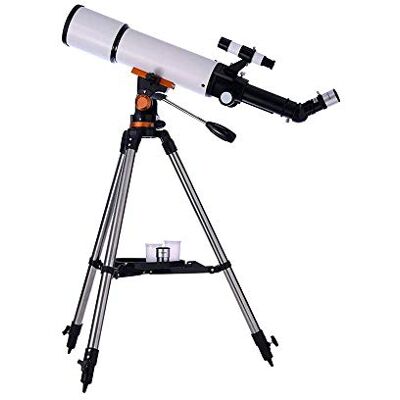 QRTERTYG Télescope pour adultes et enfants débutants, ouverture de 80 mm, télescope réfracteur astronomique de 500 mm BAK4 prisme FMC pour astronomie avec adaptateur smartphone et trépied pour O QRTERTYG Télescope pour adultes et enfants débutants, ouverture de 80 mm, télescope réfracteur astronomique de 500 mm BAK4 prisme FMC pour astronomie avec adaptateur smartphone et trépied pour O