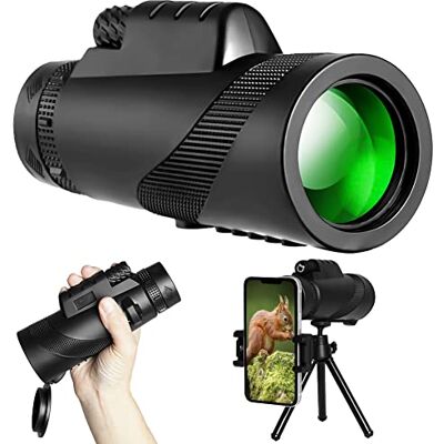 LeGDOr Télescope monoculaire haute puissance, 12 x 50 pour adultes, télescope portable avec support pour smartphone et trépied réglable, pour l'observation des oiseaux, la chasse, le camping, les voyages, la LeGDOr Télescope monoculaire haute puissance, 12 x 50 pour adultes, télescope portable avec support pour smartphone et trépied réglable, pour l'observation des oiseaux, la chasse, le camping, les voyages, la