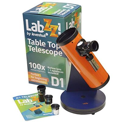 Levenhuk LabZZ D1 Easy-to-use Telescope for Children with Rotatable Tabletop Dobsonian Mount and 100x Magnification Power Levenhuk LabZZ D1 Easy-to-use Telescope for Children with Rotatable Tabletop Dobsonian Mount and 100x Magnification Power