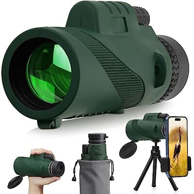 LeGDOr Télescope monoculaire 12 x 50 avec prismes BAK4 et lentille FMC, mini télescope portable avec adaptateur pour téléphone intelligent, trépied étanche, compact HD pour adultes, observation des oiseaux, LeGDOr Télescope monoculaire 12 x 50 avec prismes BAK4 et lentille FMC, mini télescope portable avec adaptateur pour téléphone intelligent, trépied étanche, compact HD pour adultes, observation des oiseaux,