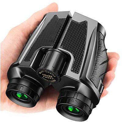 AYCDL Télescope 10 x 25 BAK4 Jumelles à prisme haute puissance Zoom 114 m/1000 m Jumelles pour l'observation des oiseaux AYCDL Télescope 10 x 25 BAK4 Jumelles à prisme haute puissance Zoom 114 m/1000 m Jumelles pour l'observation des oiseaux