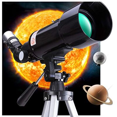 WOWCSXWC Télescope portable d'extérieur, télescopes pour astronomie, télescope réfracteur, optique en verre entièrement revêtu, télescope idéal pour les débutants avec sac portable et trépied (couleur : colis WOWCSXWC Télescope portable d'extérieur, télescopes pour astronomie, télescope réfracteur, optique en verre entièrement revêtu, télescope idéal pour les débutants avec sac portable et trépied (couleur : colis