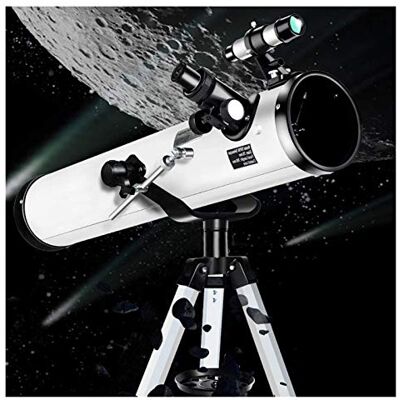 QRTERTYG Télescope astronomique de 114 mm pour débutants en astronomie, télescope de voyage portable pour débutants, enfants et adultes avec support télescopique en aluminium QRTERTYG Télescope astronomique de 114 mm pour débutants en astronomie, télescope de voyage portable pour débutants, enfants et adultes avec support télescopique en aluminium