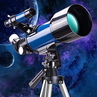 WOWCSXWC Télescope pour enfants, ouverture de 70 mm, télescope d'astronomie à montage de 400 mm, télescope portable pour enfants, télescope réfracteur pour enfants, adultes et débutants, cadeaux pour enfants WOWCSXWC Télescope pour enfants, ouverture de 70 mm, télescope d'astronomie à montage de 400 mm, télescope portable pour enfants, télescope réfracteur pour enfants, adultes et débutants, cadeaux pour enfants