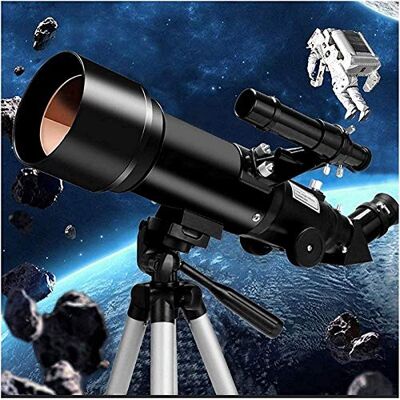 DLAZUM Télescope astronomique d'entrée de gamme, télescopes pour débutants en astronomie, télescope pour enfants, ouverture de 70 mm, télescope réfracteur à montage de 400 mm, (paquet 2) DLAZUM Télescope astronomique d'entrée de gamme, télescopes pour débutants en astronomie, télescope pour enfants, ouverture de 70 mm, télescope réfracteur à montage de 400 mm, (paquet 2)