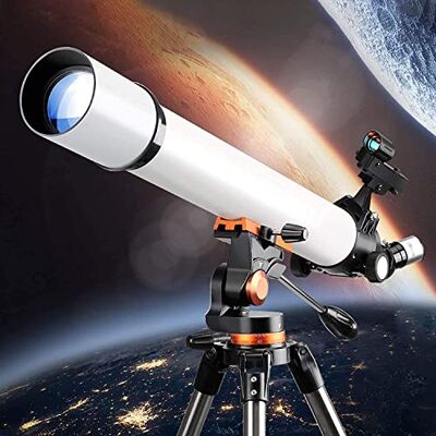 QRTERTYG Télescope réfracteur 700/70 mm pour débutants, adultes, astronomie professionnelle, avec trépied, lunette de visée, sac à dos de voyage, 2 oculaires + lentille de Barlow 3 x QRTERTYG Télescope réfracteur 700/70 mm pour débutants, adultes, astronomie professionnelle, avec trépied, lunette de visée, sac à dos de voyage, 2 oculaires + lentille de Barlow 3 x
