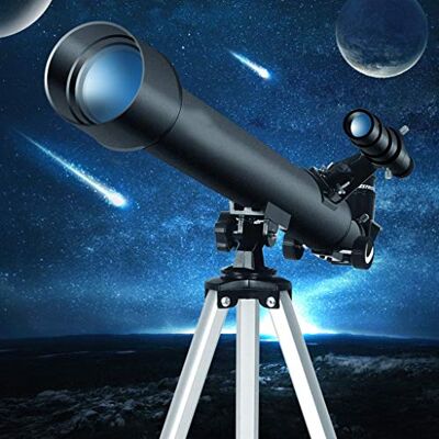 WOWCSXWC Télescope pour enfants, télescope de voyage portable, calibre 50 mm, longueur focale 600 mm, télescopes pour astronomie débutants et adultes, les meilleurs cadeaux de Noël et d'anniversaire pour les WOWCSXWC Télescope pour enfants, télescope de voyage portable, calibre 50 mm, longueur focale 600 mm, télescopes pour astronomie débutants et adultes, les meilleurs cadeaux de Noël et d'anniversaire pour les