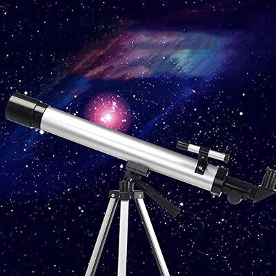 YangRy Télescopes d'astronomie pour enfants pour adultes, longueur focale de 600 mm, ouverture de 50 mm, télescope portable avec trépied et lunette de recherche YangRy Télescopes d'astronomie pour enfants pour adultes, longueur focale de 600 mm, ouverture de 50 mm, télescope portable avec trépied et lunette de recherche