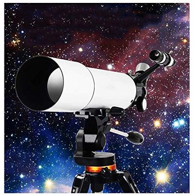 YangRy Télescope pour enfants débutants, télescope de voyage de 80 mm pour astronomie avec un trépied, télescope réfracteur astronomique pour adultes, lunette de voyage pour observer la lune et la planète YangRy Télescope pour enfants débutants, télescope de voyage de 80 mm pour astronomie avec un trépied, télescope réfracteur astronomique pour adultes, lunette de voyage pour observer la lune et la planète