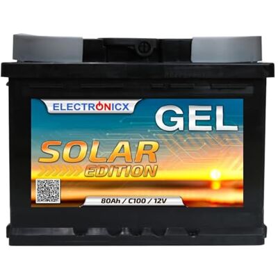 Electronicx GEL Verbruiksbatterij 12V 80Ah – GEL Accu 12 Volt 80 Ah – Zonnepaneel Accu voor Camper, Van & Boot – Gelbatterij voor, Kamperen, Marine, Tuin, Geluidsinstallaties & Hobby Electronicx GEL Verbruiksbatterij 12V 80Ah – GEL Accu 12 Volt 80 Ah – Zonnepaneel Accu voor Camper, Van & Boot – Gelbatterij voor, Kamperen, Marine, Tuin, Geluidsinstallaties & Hobby