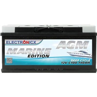 Electronicx Batterie AGM 140Ah Marine Edition de Haute Performance – Batterie Voiture 140 Ah 12V Batterie Solaire Batterie Camping Parfaite pour Panneaux Solaires Electronicx Batterie AGM 140Ah Marine Edition de Haute Performance – Batterie Voiture 140 Ah 12V Batterie Solaire Batterie Camping Parfaite pour Panneaux Solaires