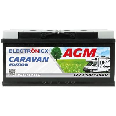 Electronicx AGM caravanbatterij 140Ah 12V – Deep Cycle boordaccu voor camper, zonne-energie, boot, jacht, marine – onderhoudsvrije 12V huishoudaccu 393x175x190mm, campingaccu Electronicx AGM caravanbatterij 140Ah 12V – Deep Cycle boordaccu voor camper, zonne-energie, boot, jacht, marine – onderhoudsvrije 12V huishoudaccu 393x175x190mm, campingaccu