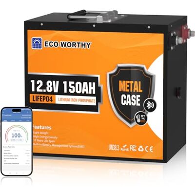 ECO-WORTHY Bluetooth Batterie Lithium 12V 150Ah ECO-WORTHY Bluetooth Batterie Lithium 12V 150Ah