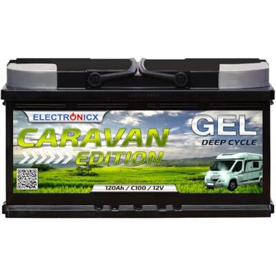 Electronicx GEL Caravan-voedingsbatterij 12V 120Ah – 120 ah Deep Cycle, onderhoudsvrij & verzegeld – 353×175×190 mm – Voor camper, caravan, zonne-energie & vrije tijd Electronicx GEL Caravan-voedingsbatterij 12V 120Ah – 120 ah Deep Cycle, onderhoudsvrij & verzegeld – 353×175×190 mm – Voor camper, caravan, zonne-energie & vrije tijd