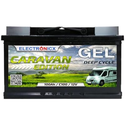 Electronicx GEL Caravan huishoudbatterij 100Ah 12V – Deep Cycle camperbatterij 100 Ah – Zonnepaneel 12 Volt GEL – Batterij voor caravan, boot & recreatie 278×175×190mm – Pluspool rechts Electronicx GEL Caravan huishoudbatterij 100Ah 12V – Deep Cycle camperbatterij 100 Ah – Zonnepaneel 12 Volt GEL – Batterij voor caravan, boot & recreatie 278×175×190mm – Pluspool rechts