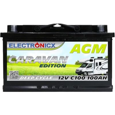 Electronicx AGM Caravan Servicebatterij 12V 100Ah / 100 Ah Deep Cycle Accu onderhoudsvrij verzegeld Pluspool rechts – Camper Zonnepaneel Batterij 278×175×190mm cyclisch bestendig Vrijetijdsaccu Electronicx AGM Caravan Servicebatterij 12V 100Ah / 100 Ah Deep Cycle Accu onderhoudsvrij verzegeld Pluspool rechts – Camper Zonnepaneel Batterij 278×175×190mm cyclisch bestendig Vrijetijdsaccu