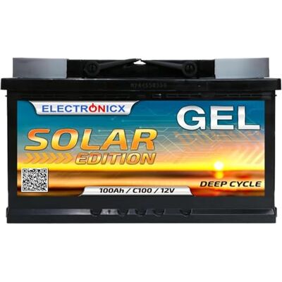 Electronicx GEL Solar Edition 100Ah 12V –100 ah Onderhoudsvrije GEL-accu voor stroomvoorziening – Deep Cycle batterij – Volledig gesloten & lekvrij – Ideaal voor binnengebruik Electronicx GEL Solar Edition 100Ah 12V –100 ah Onderhoudsvrije GEL-accu voor stroomvoorziening – Deep Cycle batterij – Volledig gesloten & lekvrij – Ideaal voor binnengebruik