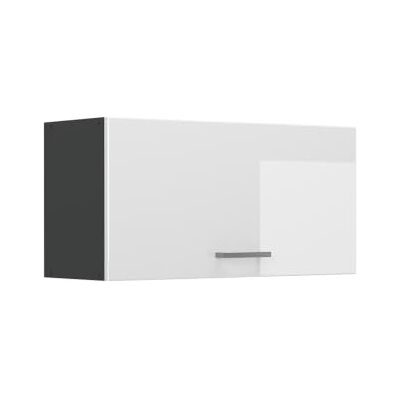 Vicco Elément haut de cuisine "R-Line", Blanc Haute brillance/Anthracite 80 cm Vicco Elément haut de cuisine "R-Line", Blanc Haute brillance/Anthracite 80 cm