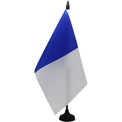 AZ FLAG Drapeau de Table Bleu et blanc 21x14 cm Socle Plastique Usage intérieur Drapeau de bureau deux couleurs finition cousue et bords renforcés polyester 100D AZ FLAG Drapeau de Table Bleu et blanc 21x14 cm Socle Plastique Usage intérieur Drapeau de bureau deux couleurs finition cousue et bords renforcés polyester 100D
