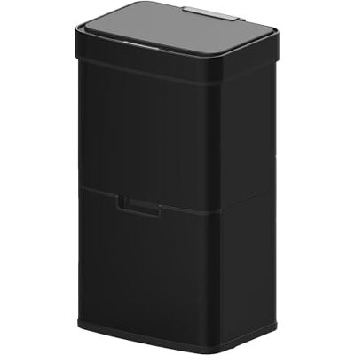 KITCHEN MOVE Poubelle De Cuisine Automatique Tri Sélectif Double Compartiment 75l NARVIK Noir mat Recyclage Grande Capacité Et Poubelle De Table 3l KITCHEN MOVE Poubelle De Cuisine Automatique Tri Sélectif Double Compartiment 75l NARVIK Noir mat Recyclage Grande Capacité Et Poubelle De Table 3l