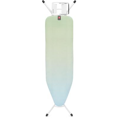 Brabantia Ironing Board B, 124x38cm Soothing Sea 100% Fairtrade Cotton Compact & Stable Design Adjustable Height & Steam Iron Rest Child & Transport Locks Brabantia Ironing Board B, 124x38cm Soothing Sea 100% Fairtrade Cotton Compact & Stable Design Adjustable Height & Steam Iron Rest Child & Transport Locks