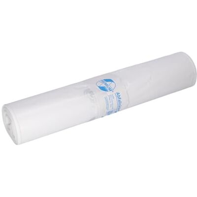Deiss Lot de 25 sacs poubelle en polyéthylène basse densité recyclé Blanc 70 l Deiss Lot de 25 sacs poubelle en polyéthylène basse densité recyclé Blanc 70 l