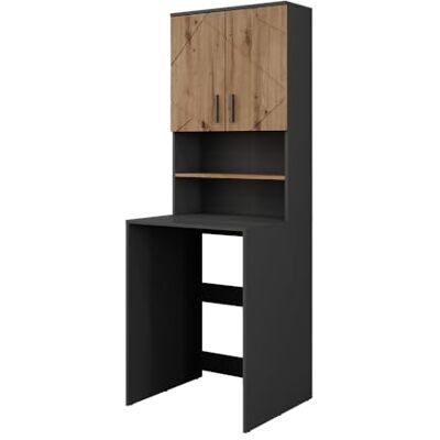 Vicco Set d'armoires pour machine à laver Irma Anthracite/Chêne 68x88.5 2 Portes · 3 compartiments · Pour machines à laver de 60 cm · Place pour lessive · Rangement vertical Vicco Set d'armoires pour machine à laver Irma Anthracite/Chêne 68x88.5 2 Portes · 3 compartiments · Pour machines à laver de 60 cm · Place pour lessive · Rangement vertical
