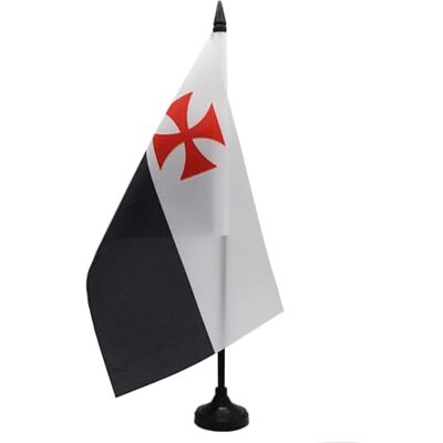 AZ FLAG Drapeau de Table Ordre du temple Croisades 21x14 cm Socle Plastique Usage intérieur Drapeau de bureau de l'ordre du Temple finition cousue et bords renforcés polyester 100D AZ FLAG Drapeau de Table Ordre du temple Croisades 21x14 cm Socle Plastique Usage intérieur Drapeau de bureau de l'ordre du Temple finition cousue et bords renforcés polyester 100D